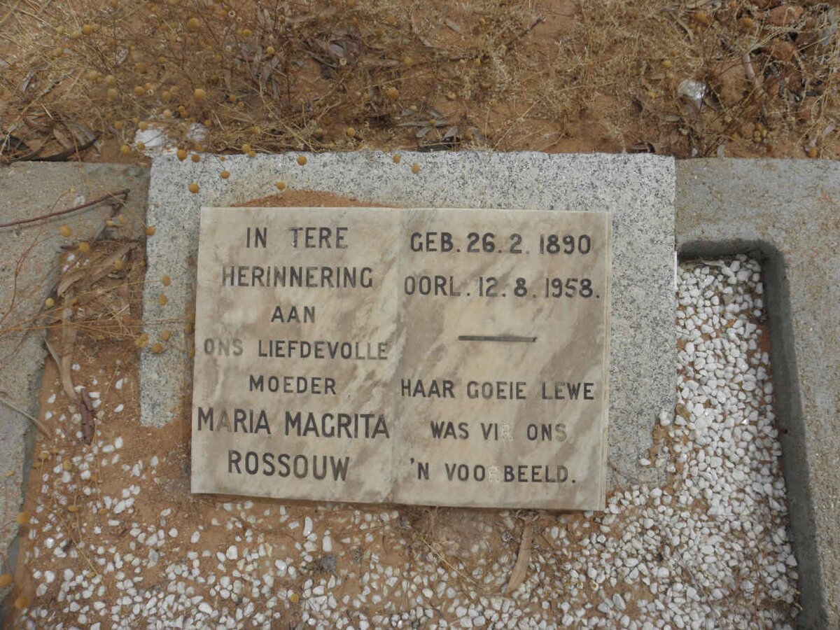 ROSSOUW Maria Magrita 1890-1958