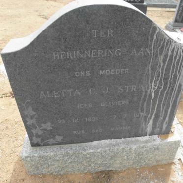 STRAUSS Aletta C.J. nee OLIVIER 1891-1972