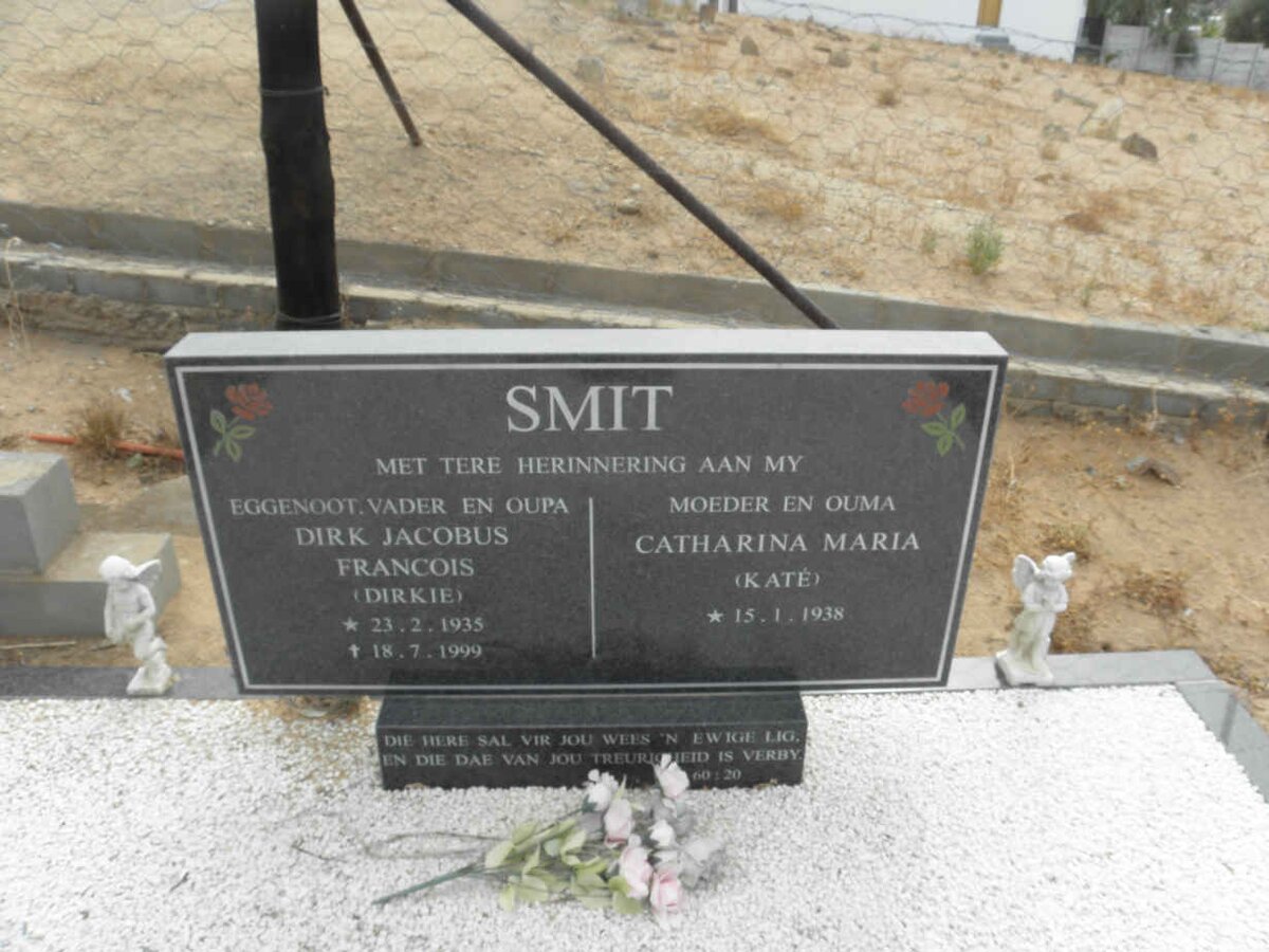 SMIT Dirk Jacobus Francois 1935-1999 &amp; Catharina Maria 1938-