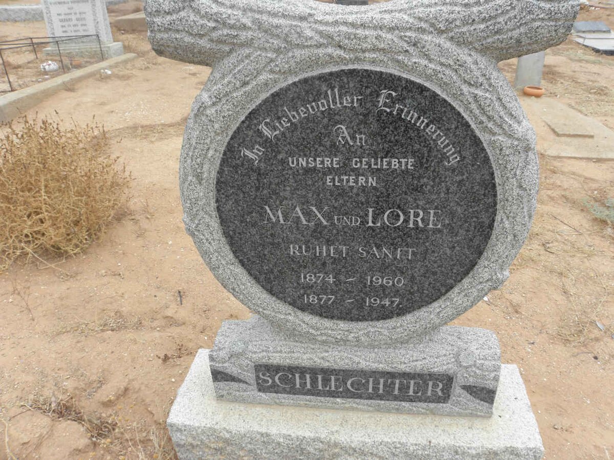 SCHLECHTER Max 1874-1960 &amp; Lore 1877-1947
