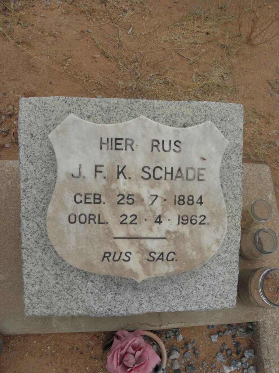 SCHADE J.F.K. 1884-1962