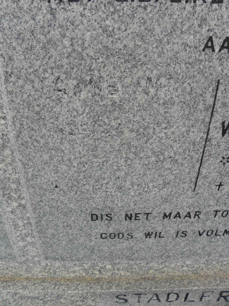 STADLER Johannes Wynand Louw 1898-1980 &amp; Anneline JOOSTE 18??-1986