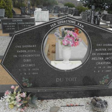 TOIT Dirk Jacobus, du 1904-1994 &amp; Helena Jacoba Crastina 1912-1993