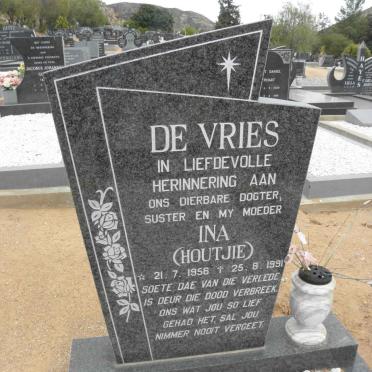 VRIES Ina, de 1956-1991
