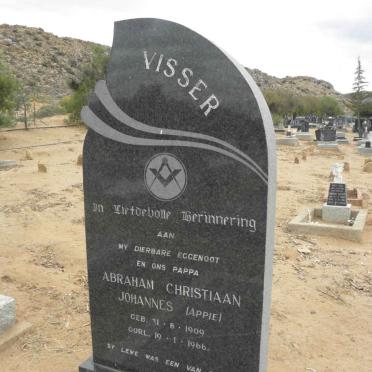 VISSER Abraham Christiaan Johannes 1909-1066