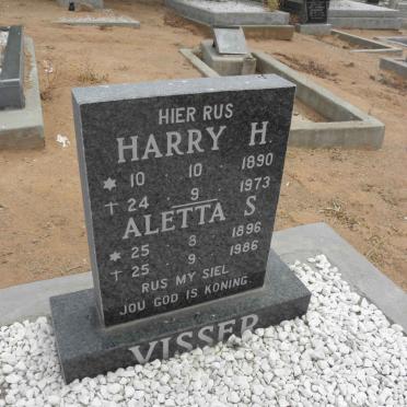 VISSER Harry H. 1890-1973 &amp; Aletta S. 1896-1986