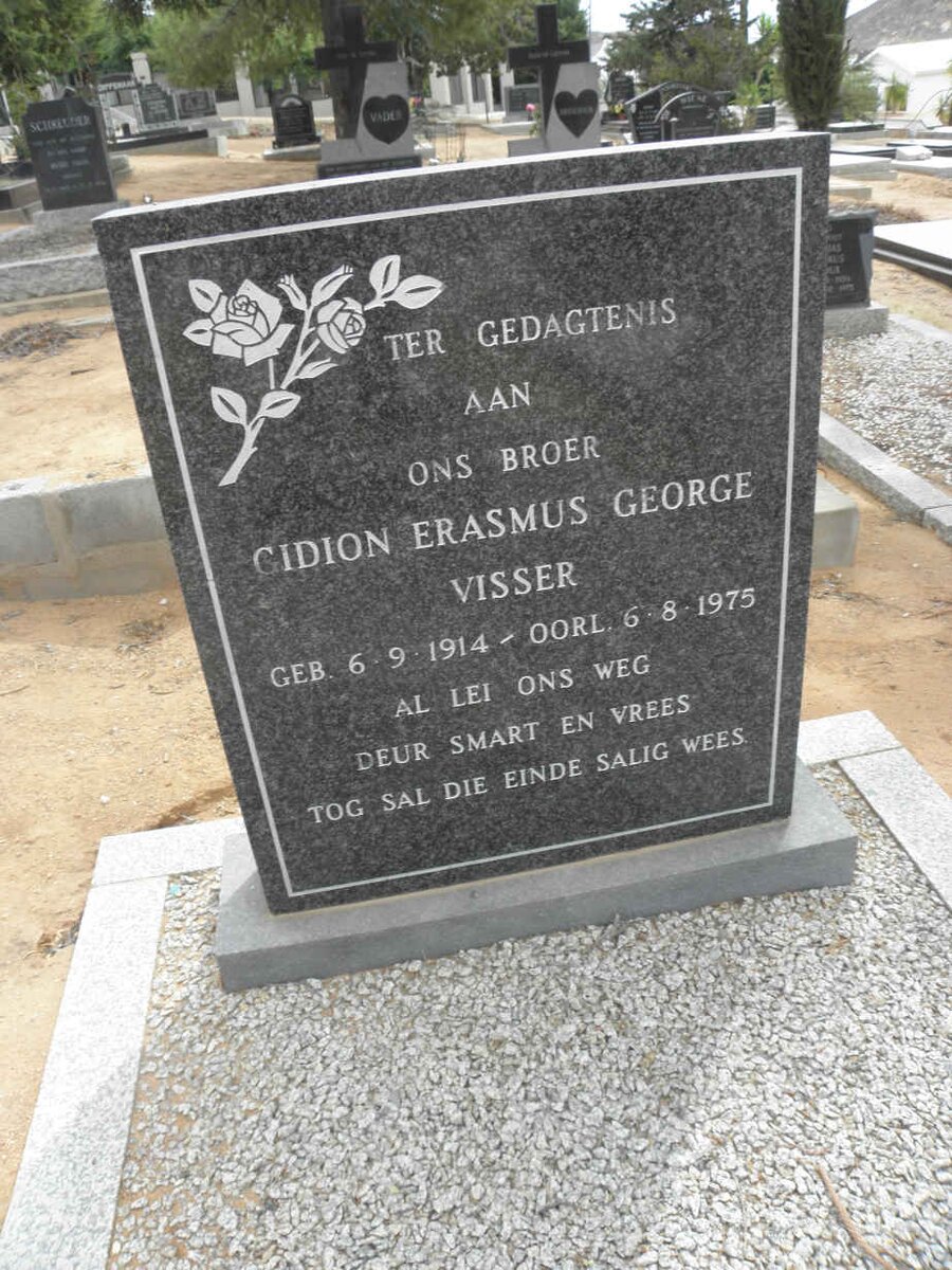 VISSER Gidion Erasmus George 1914-1975