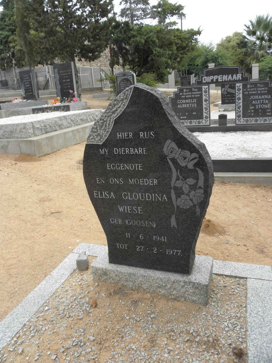 WIESE Elisa Gloudina nee GOOSEN 1941-1977