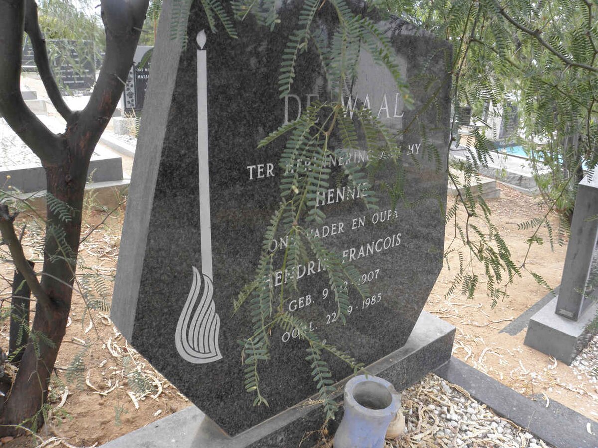 WAAL Hendrik Francois, de 1907-1985