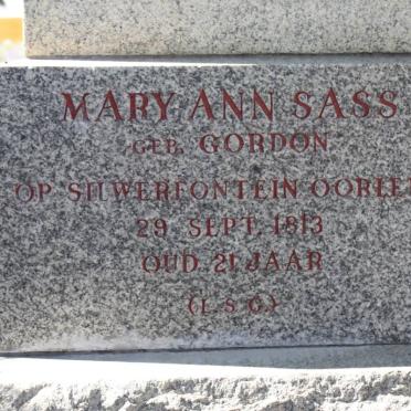 SASS Mary Ann nee GORDON -1813