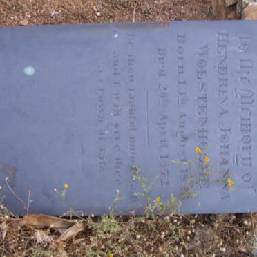 WOLSTENHOLME Hendrina Johanna 1836-1872