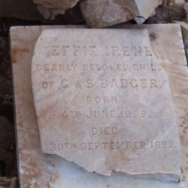 BADGER Effie Irene 1899-1899