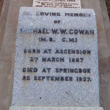 COWAN Michael W.W. 1867-1937