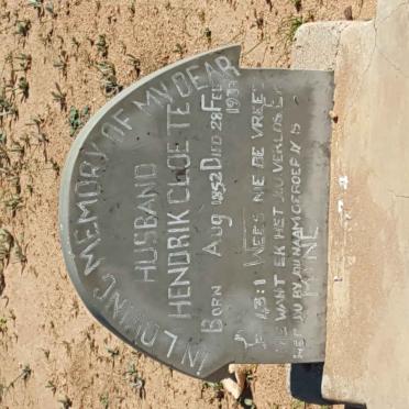 CLOETE Hendrik 1852-1933