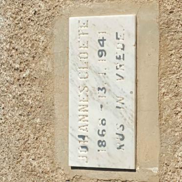 CLOETE Johannes 1868-1941