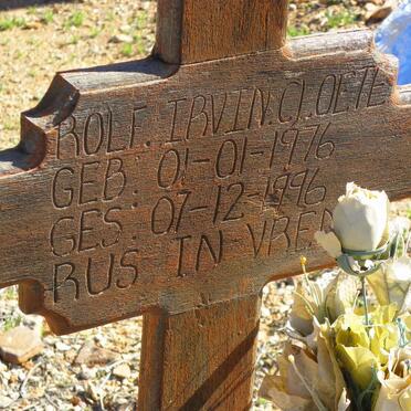 CLOETE Rolf Irvin 1976-1996