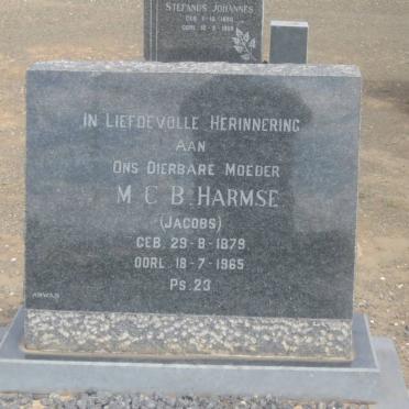 HARMSE M.C.B. nee JACOBS 1879-1965