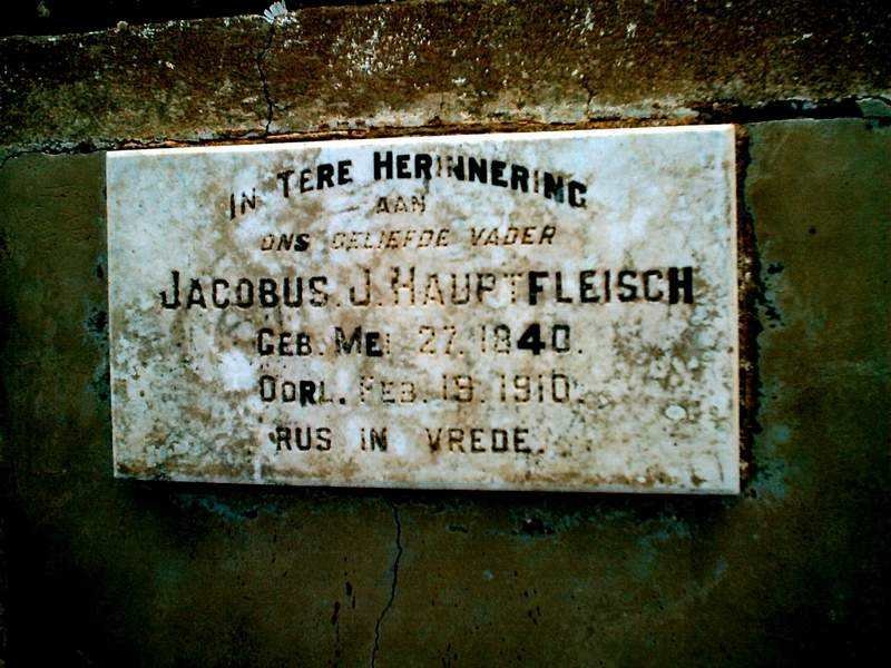 HAUPTFLEISCH Jacobus J. 1840-1910