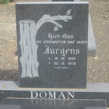 DOMAN Jurgens 1892-1979 &amp; Cornelia A. 1900-1985