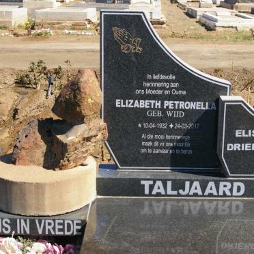 TALJAARD Petrus Arnoldus 1929-2001 &amp; Elizabeth Petronella WIID 1932-2017 