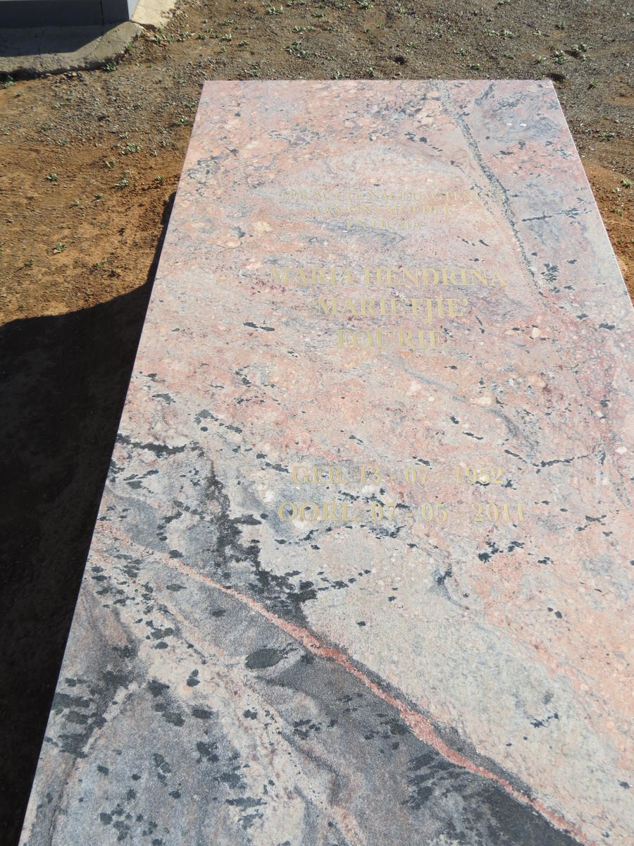 FOURIE Jan Andries Stefanus 1944-2011 &amp; Maria Hendrina 1952-2011