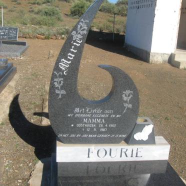 FOURIE Marie nee OOSTHUIZEN 1962-1987