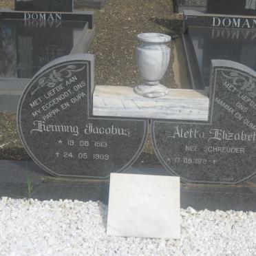 ? Henning Jacobus 1913-1989 &amp; Aletta Elizabeth SCHREUDER 1918-