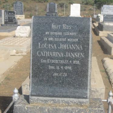JANSEN Louisa Johanna Catharina nee ETSEBETH 1898-1948
