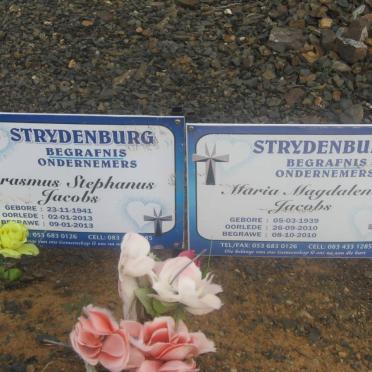 JACOBS Erasmus Stephanus 1941-2013 &amp; Maria Magdalena 1939-2010