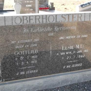 OBERHOLSTER Gottlieb 1905-1975 &amp; Elsie M.D. VAN WYK 1913-1982