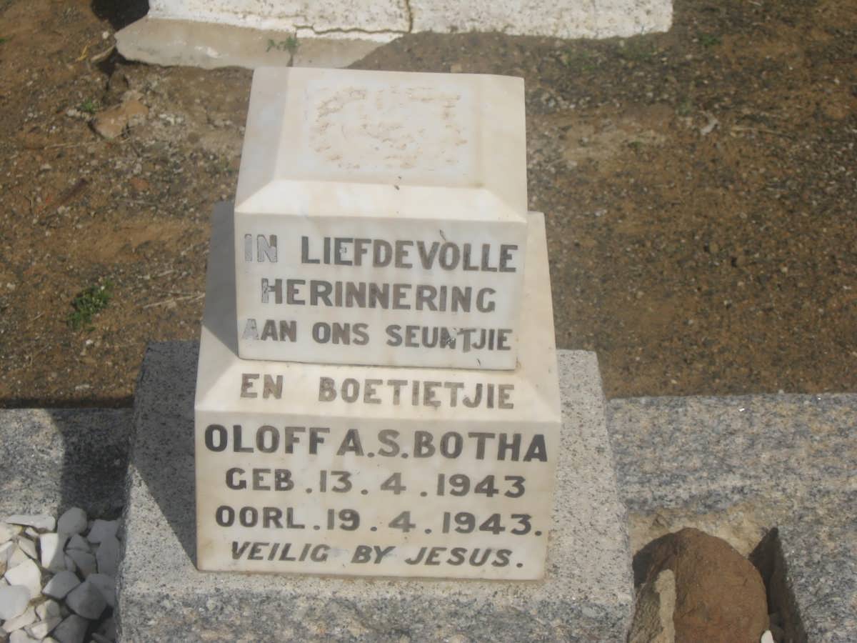 BOTHA Oloff A.S. 1943-1943