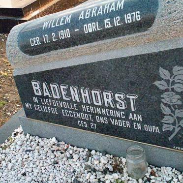 BADENHORST Willem Abraham 1910-1976