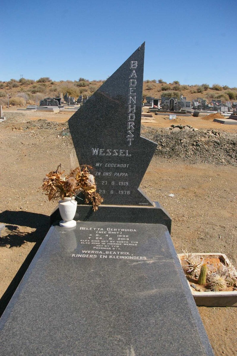 BADENHORST Wessel 1919-1978 &amp; Heletta Gertruida SMIT 1932-2013