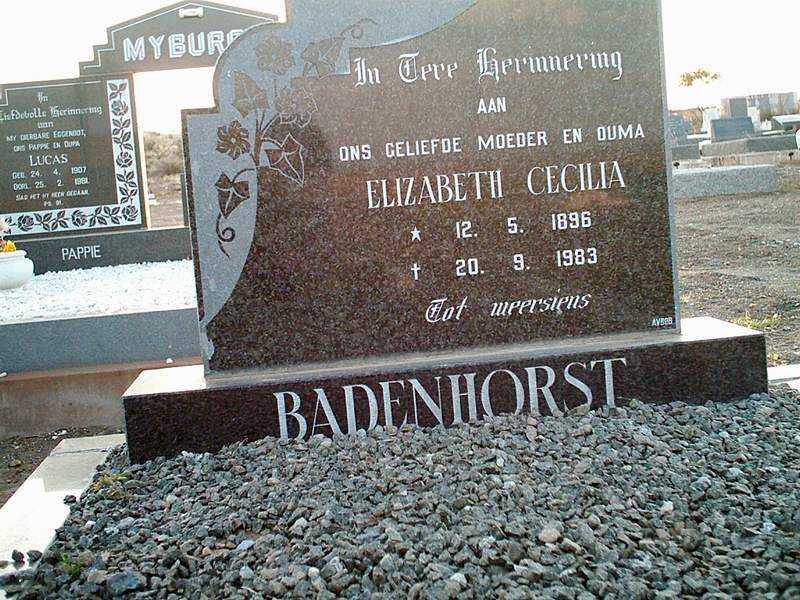 BADENHORST Elizabeth Cecilia 1896-1983