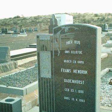 BADENHORST Frans Hendrik 1899-1983