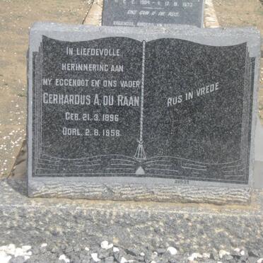 RAAN Gerhardus A., du 1896-1958 &amp; Maria S. EKKERD 1901-1960