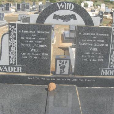 WIID Pieter Jacobus 1890-1965 &amp; Francina Elizabeth SNYMAN 1893-1971