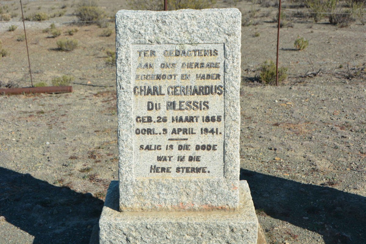 PLESSIS Charl Gerhardus, du 1865-1941