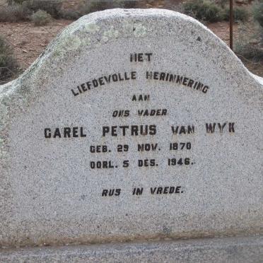 WYK Carel Petrus, van 1870-1646