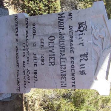 OLIVIER Maria Johanna Elizabeth 1893-1937