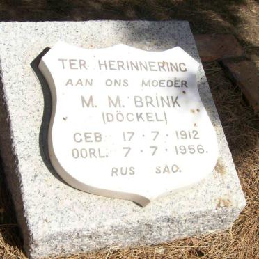 BRINK M.M. nee DORKEL 1912-1956