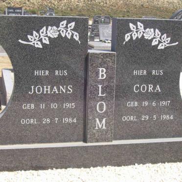 BLOM Johans 1915-1984 &amp; Cora 1917-1984