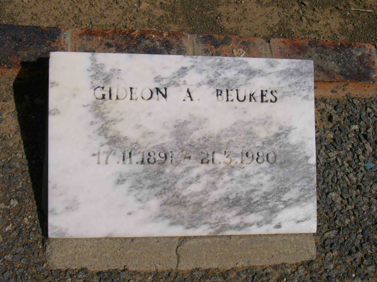 BEUKES Gideon A. 1891-1980