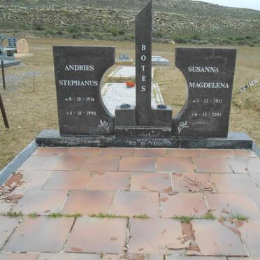 BOTES Andries Stephanus 1916-1994 &amp; Susanna Magdelena 1911-2001