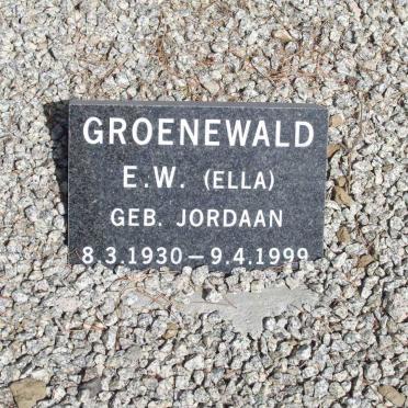 GROENEWALD E.W. nee JORDAAN 1930-1999