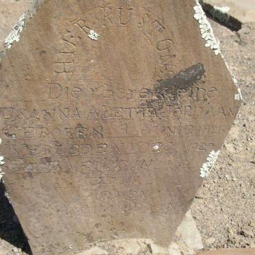 JORDAAN Susanna Aletta 1926-1927