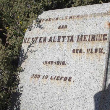 MEIRING Hester Aletta nee VLOK 1856-1918