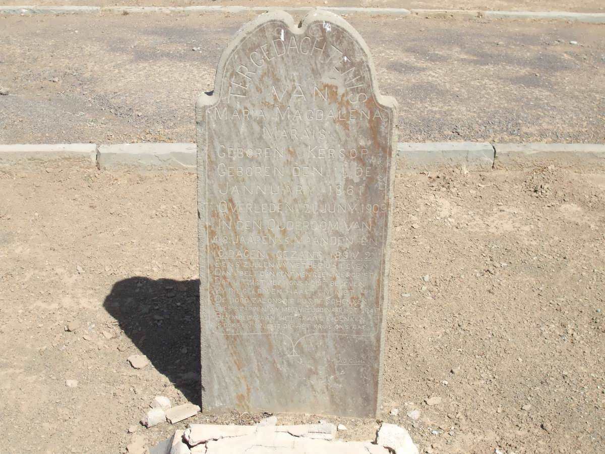 MARAIS Maria Magdalena nee KERSOP 1861-1909