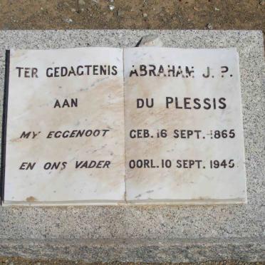 PLESSIS Abraham J.P., du 1865-1945