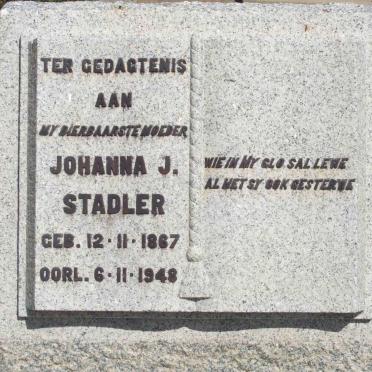 STADLER Johanna J. 1867-1948